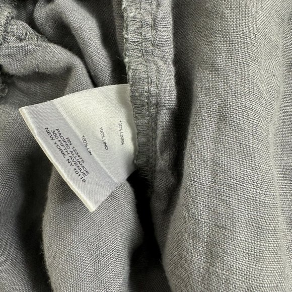 Ellen Tracy Linen Pants Elastic Drawstring Waist Women’s XL Gray Joggers - Picture 9 of 9